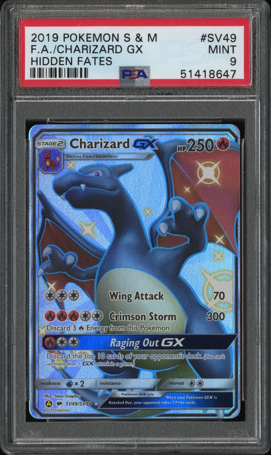 Charizard GX PSA 9